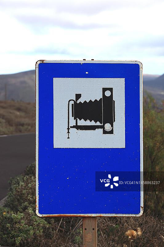 西班牙加那利群岛兰萨罗特岛摄影点标志图片素材