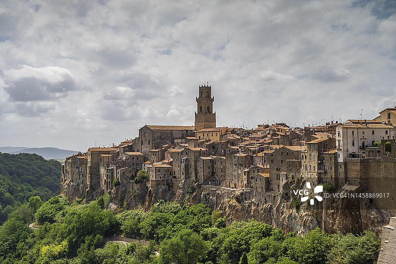 意大利托斯卡纳格罗塞托省皮蒂利亚诺小镇风光图片素材