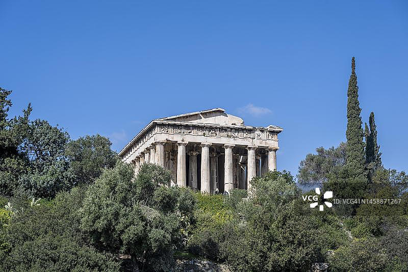 雅典古希腊市集赫菲斯托斯神庙遗址图片素材