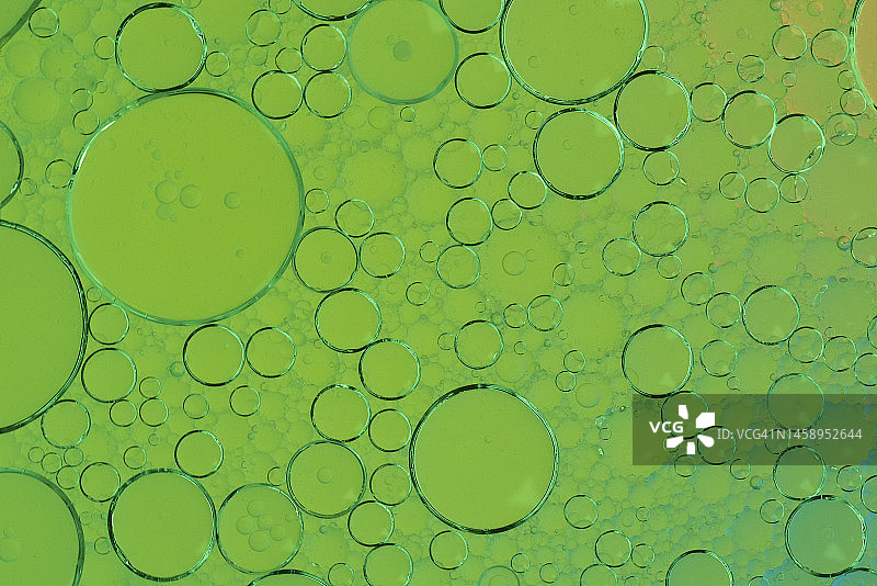 绿色油水气泡图片素材