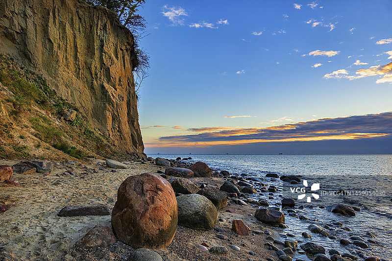 波兰波美拉尼亚格丁尼亚奥尔沃沃悬崖（黎明）图片素材