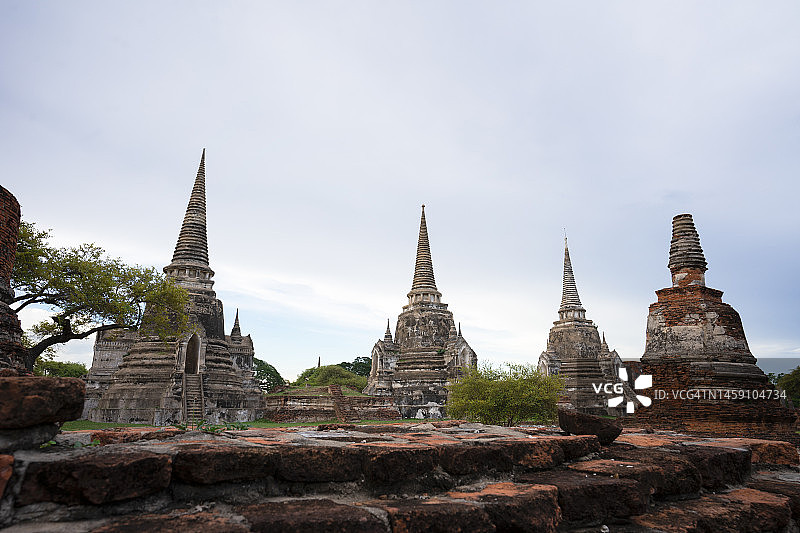 阿瑜陀耶历史公园，帕司山碧佛寺遗址图片素材