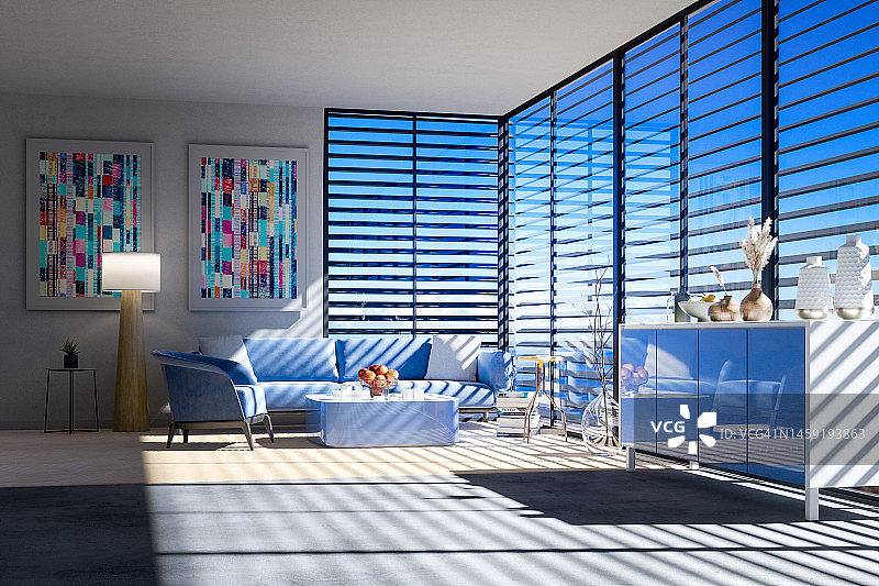 房子里的现代客厅图片素材