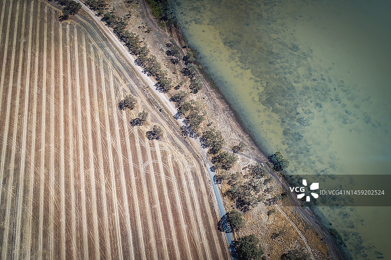 维多利亚州北部绿湖图片素材