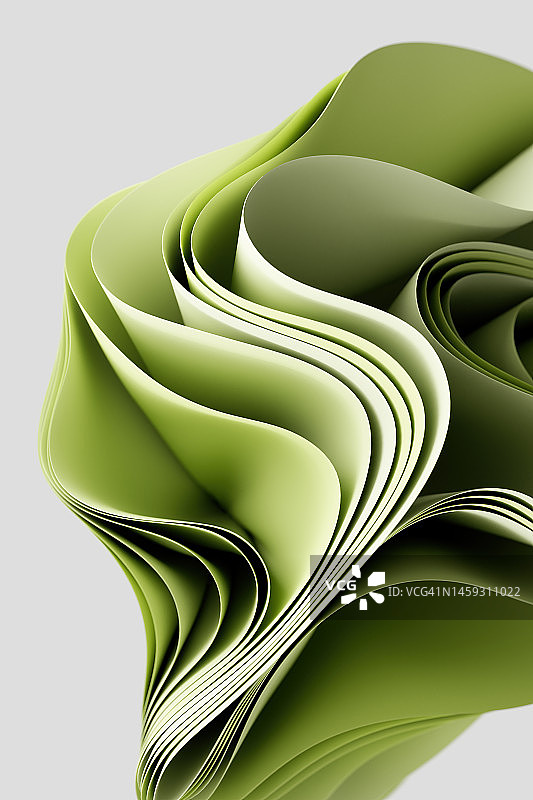 绿色布料漩涡模拟背景图片素材