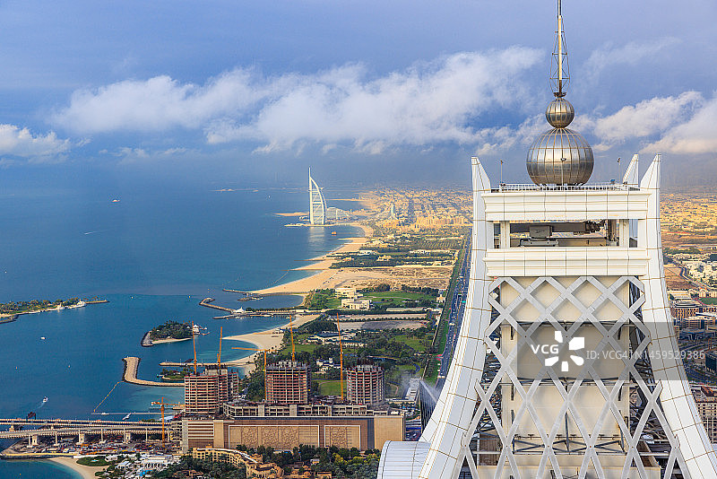 阿拉伯塔豪华酒店鸟瞰图片素材
