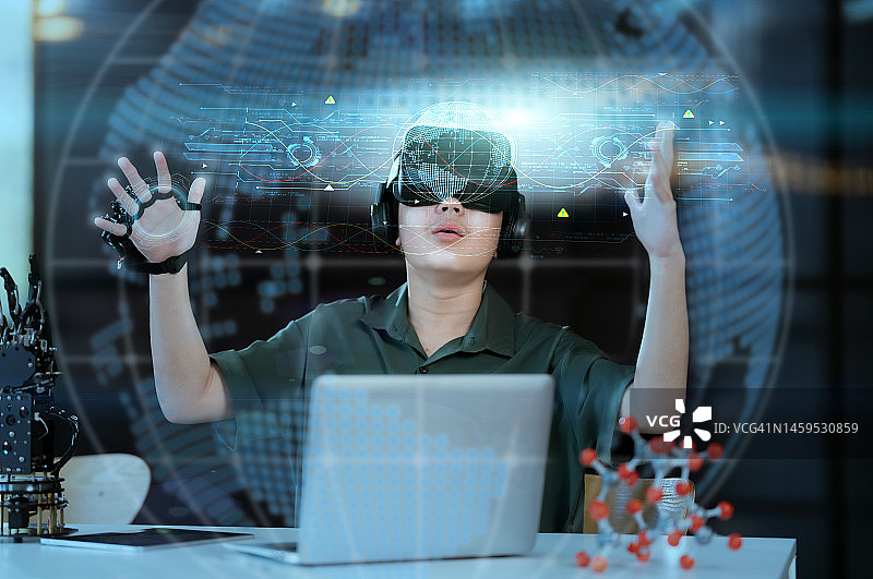 AI教育学习现代科技用虚拟图像图片素材