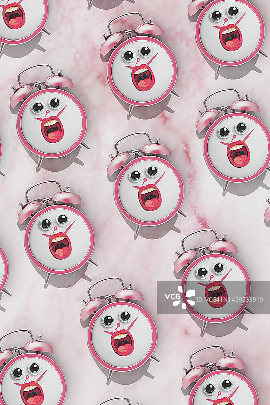 闹钟无缝图案图片素材