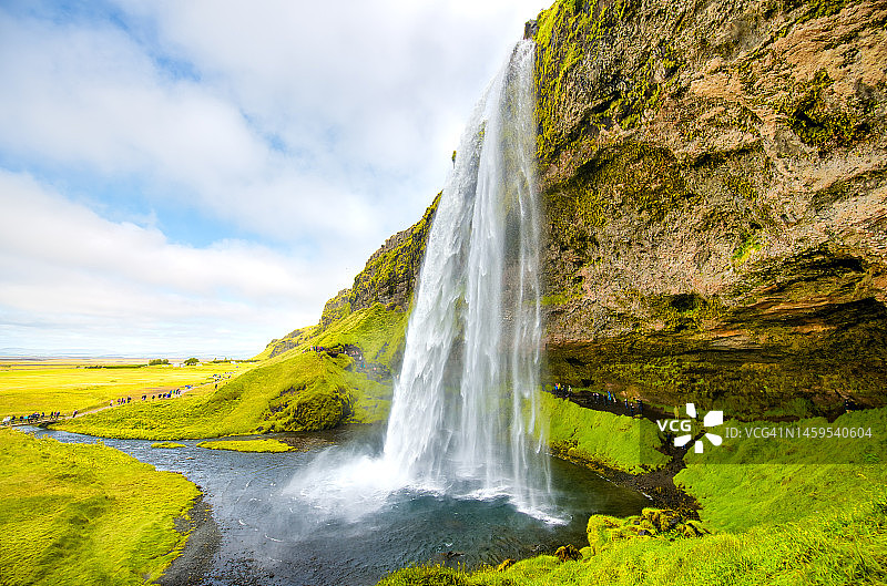 冰岛塞里雅兰瀑布图片素材