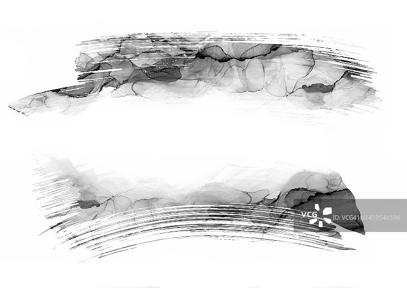 酒精墨水纹理上的笔触图片素材