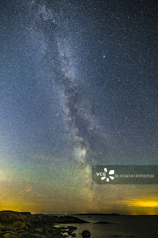 银河的长时间曝光图片素材
