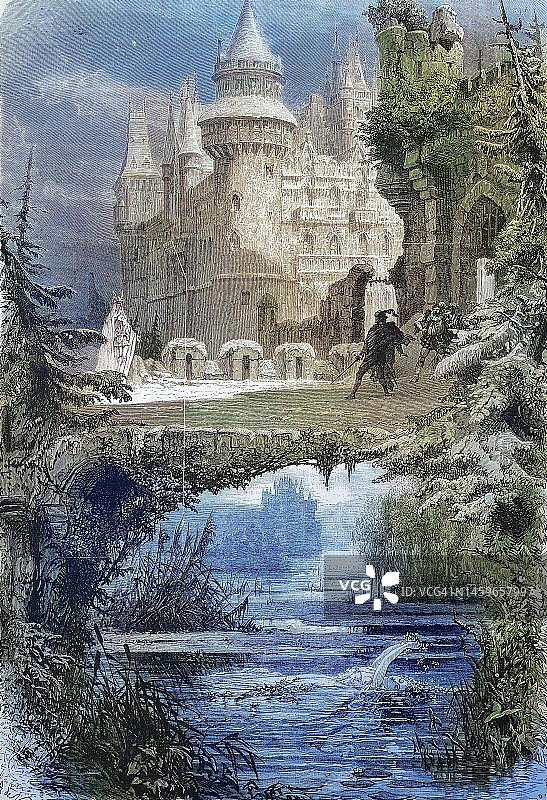 在巴黎皇家歌剧院上演的歌剧《哈姆雷特》，巴黎，法国，1869年，历史照片，19世纪大师作品的数字修复复制品，确切的原始日期未知图片素材