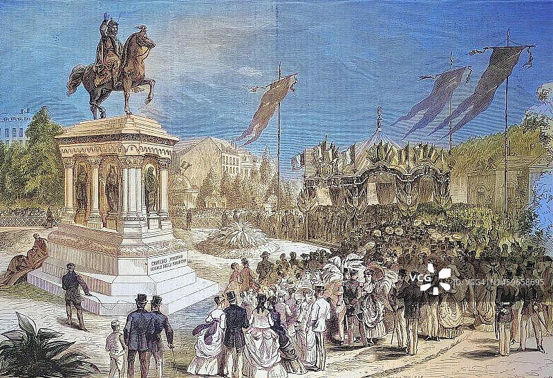 digitally restored reproduction of a 19th century original, exact original date unknown图片素材