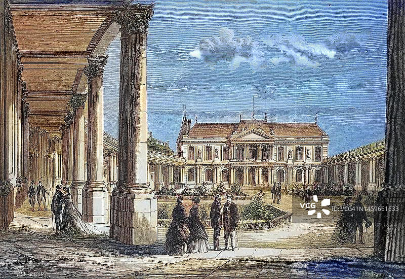 法国国家档案馆修复，约1868年，苏比斯酒店，巴黎市宫殿，数字修复的19世纪大师作品图片素材