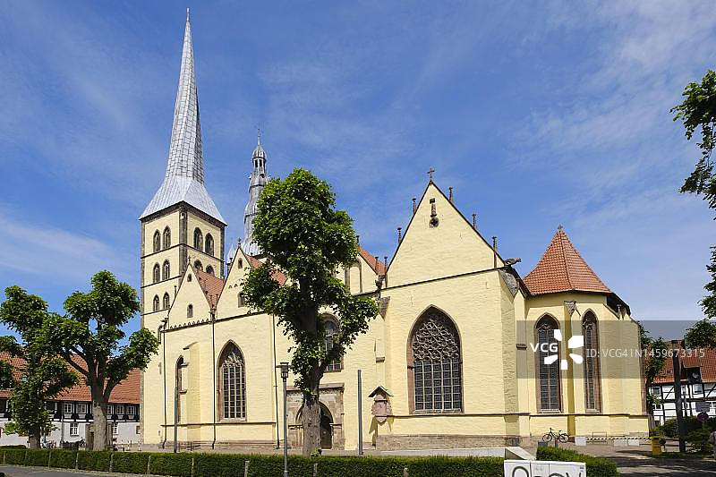 德国北莱茵-威斯特法伦州莱姆戈圣尼古拉教堂图片素材