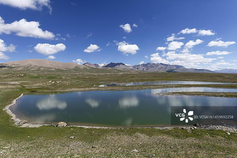 吉尔吉斯斯坦天山高山湖泊图片素材