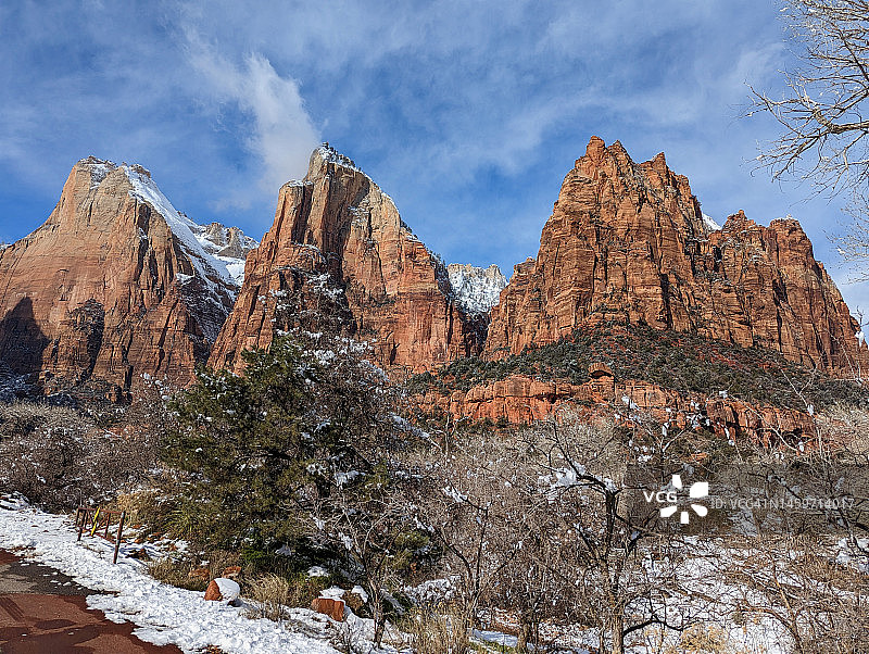 锡安国家公园父权庭观景点图片素材