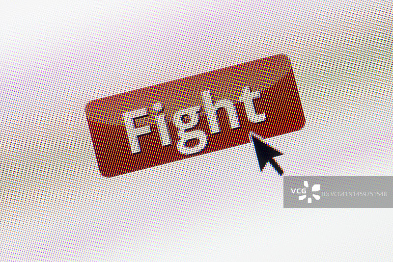 电脑屏幕“战斗”按钮图片素材