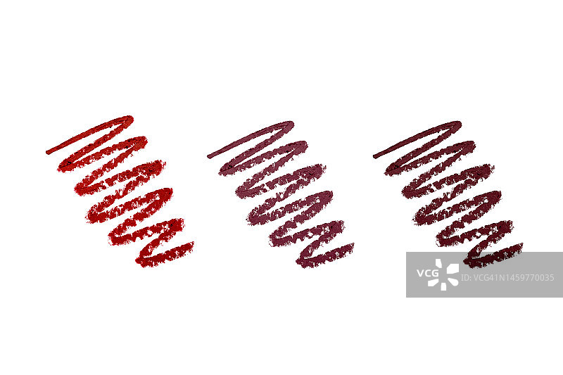 口红或唇线笔红色/勃艮第色笔触纹理图片素材