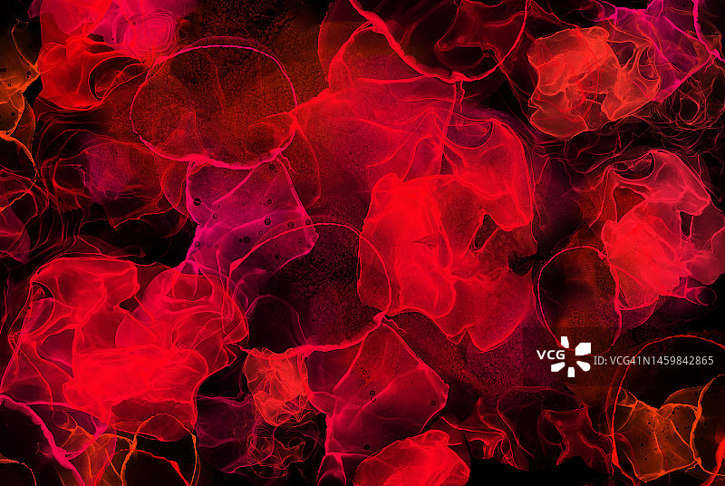 丙烯颜料倾倒墨水抽象艺术图片素材