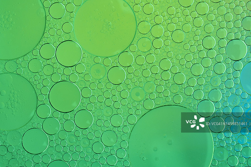 绿色油水气泡图片素材