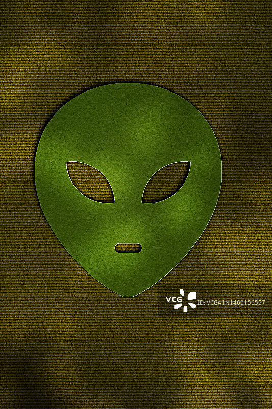 剪纸外星人图片素材