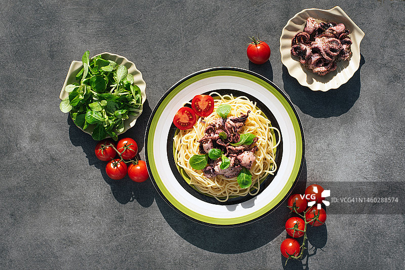 章鱼意大利面图片素材