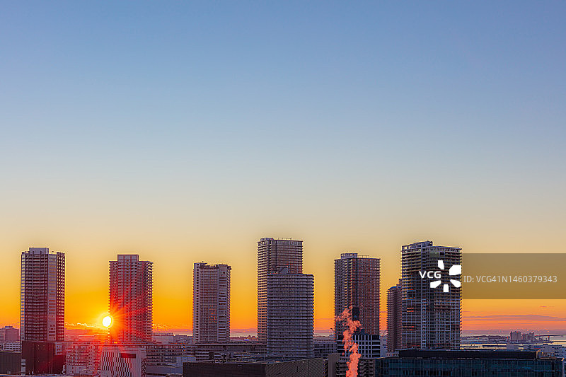 东京新年日出图片素材