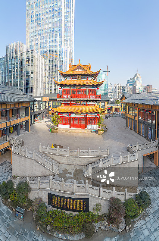 无锡市中心焕然一新的崇安阁图片素材