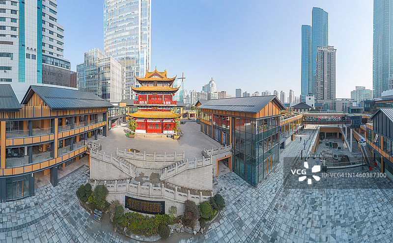 无锡市中心焕然一新的崇安阁图片素材