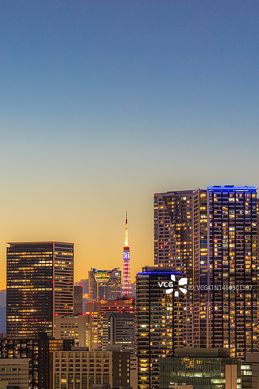 日本东京丰洲地区夜景图片素材