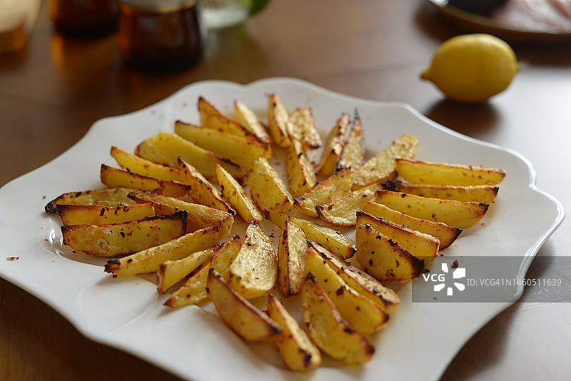 香辣烤土豆图片素材