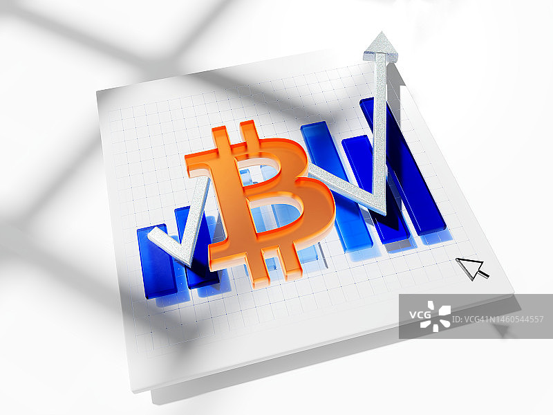 比特币抽象增长图表企业股票照片图片素材