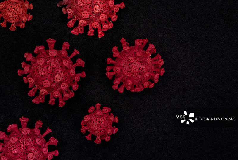 Omicron，冠状病毒，Covid-19，微生物学和病毒学概念图片素材