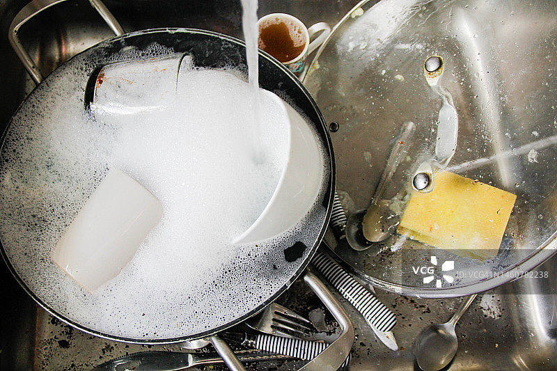 脏盘子图片素材