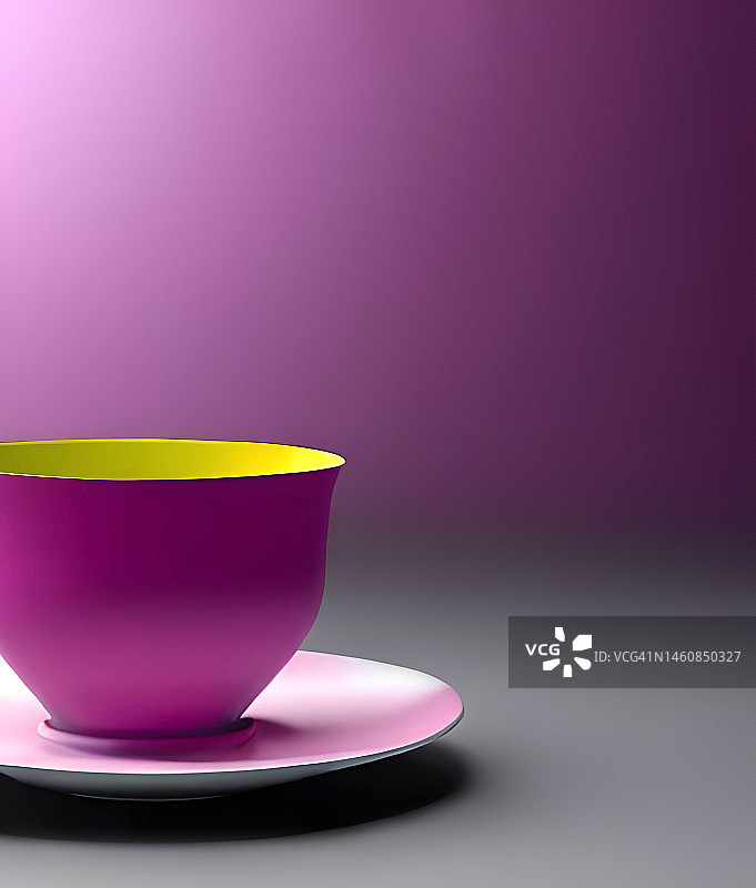 现代粉色茶杯图片素材