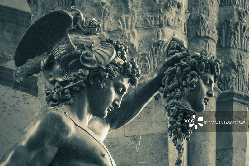 佛罗伦萨的珀尔修斯与美杜莎的头颅图片素材