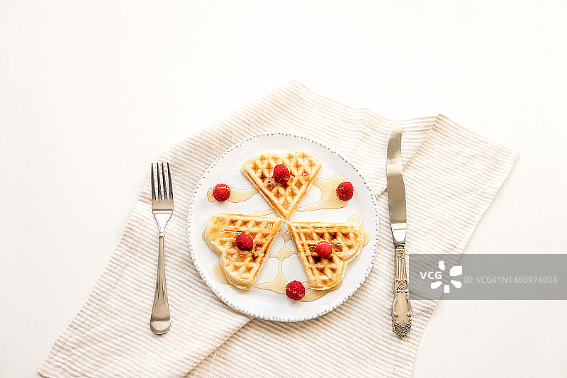 居家早餐俯视图图片素材