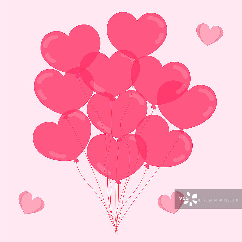 红色爱心气球图片素材