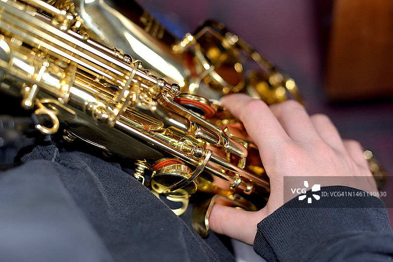 萨克斯管特写图片素材