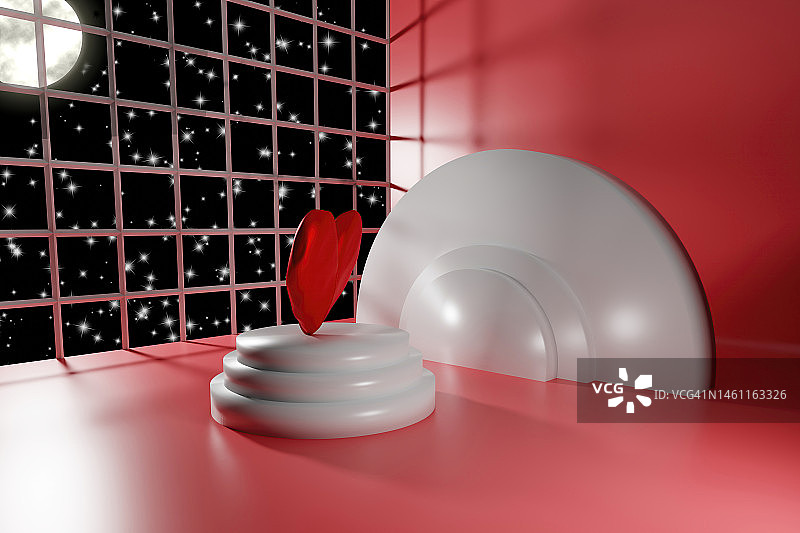 星空中的心形图片素材