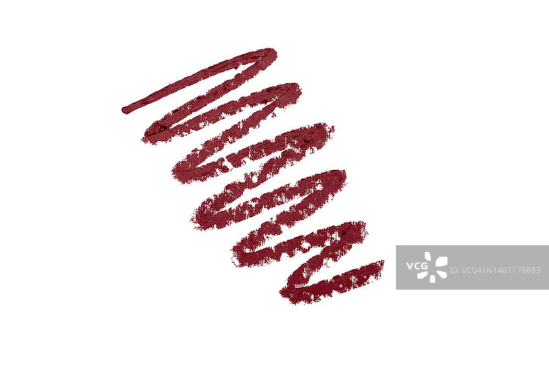 口红或唇线笔红色/勃艮第色笔触纹理图片素材
