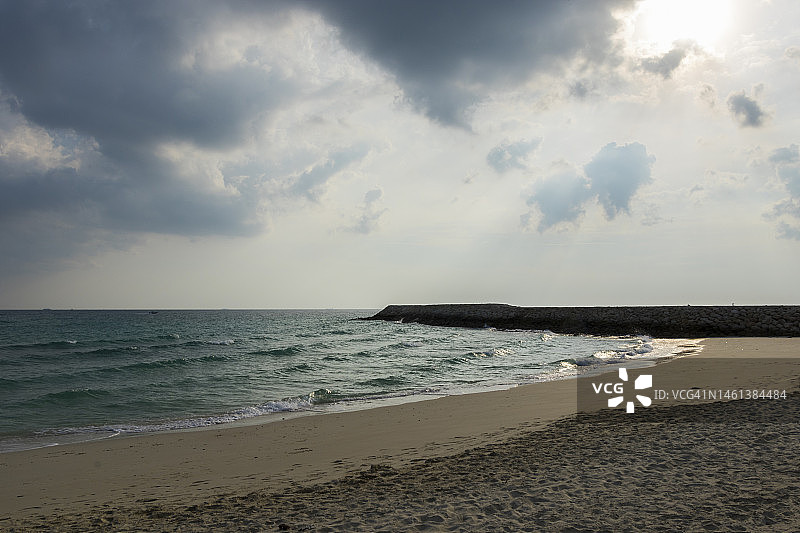 基什岛霍尔木兹甘省海滩风光，伊朗图片素材