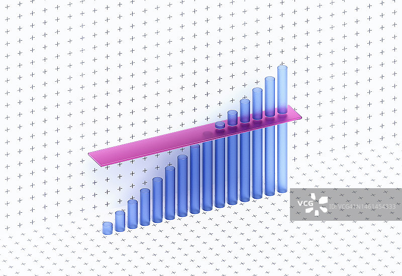 分段条形图图片素材