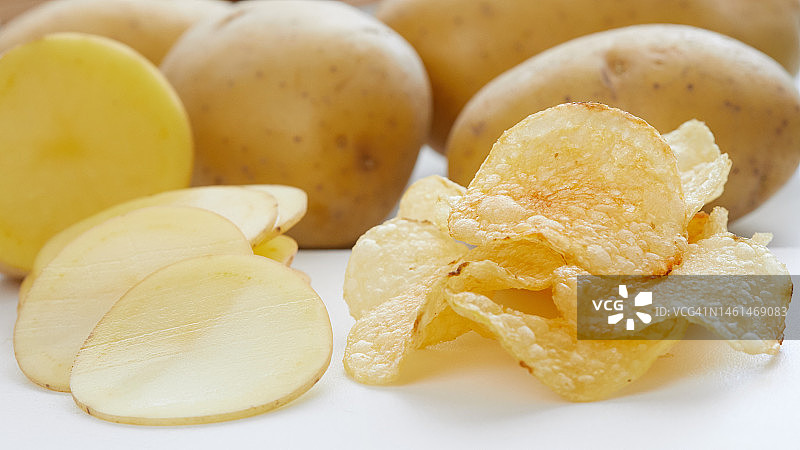 薯片特写图片素材