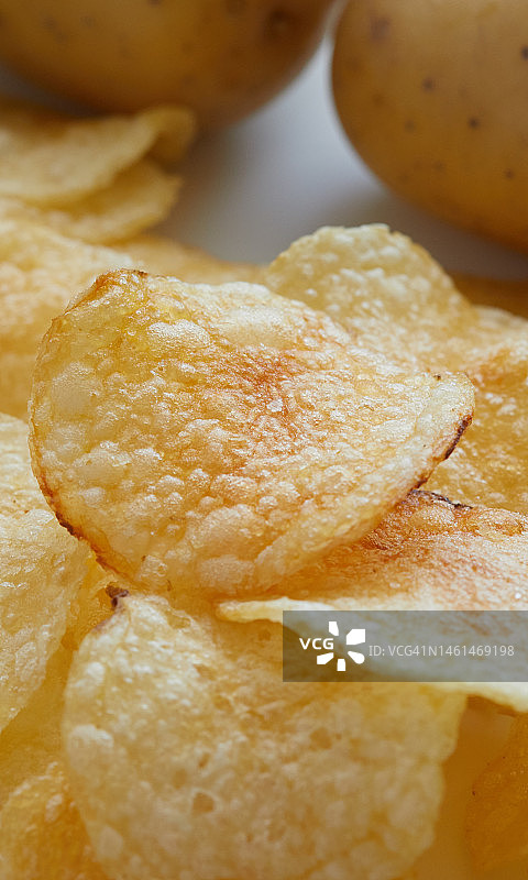 薯片特写图片素材