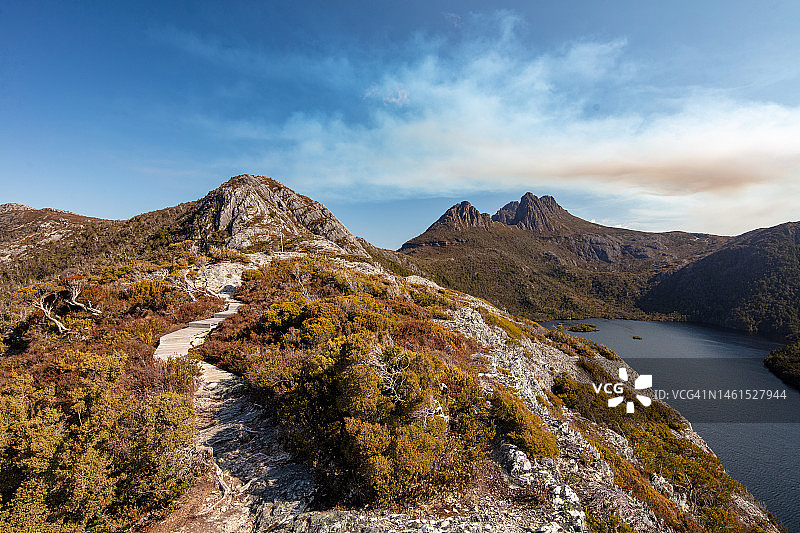 澳大利亚塔斯马尼亚摇篮山罗德韦湖步道顶峰，2022年图片素材