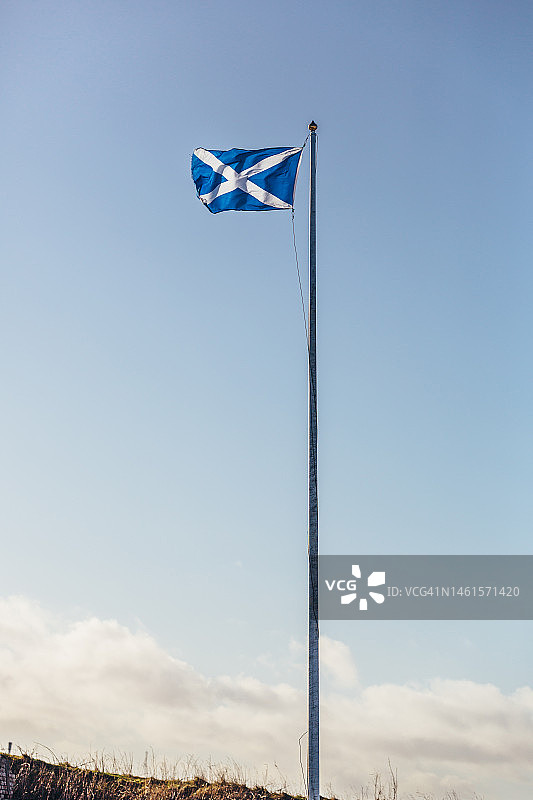 苏格兰旗帜，圣安德鲁十字图片素材