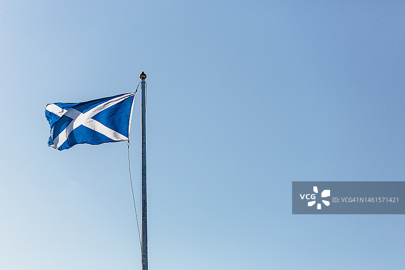 苏格兰旗帜，圣安德鲁十字图片素材
