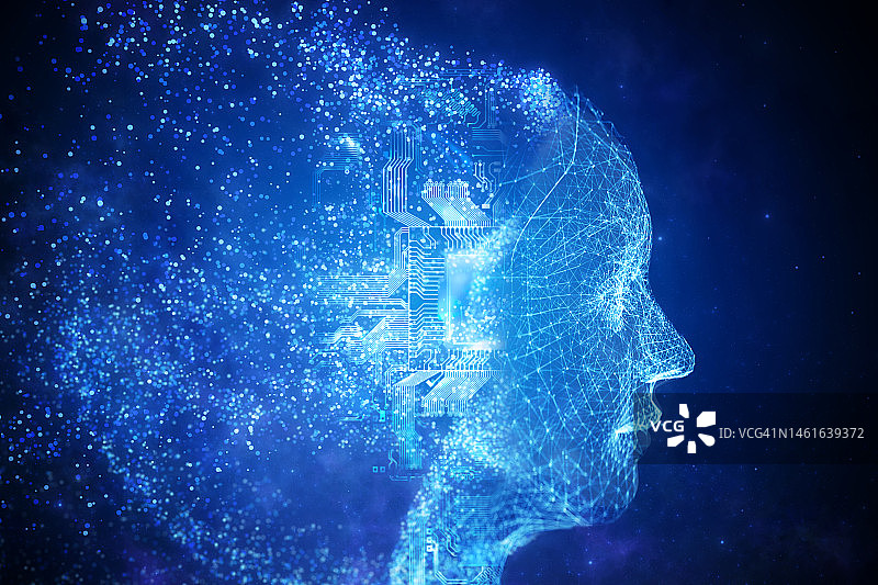 带半导体的AI机器人图片素材